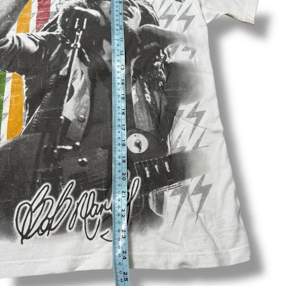 Zion Rootswear Bob Marley Uprising T-Shirt Size S White Reggae Graphic VTG 90s - Picture 5 of 8